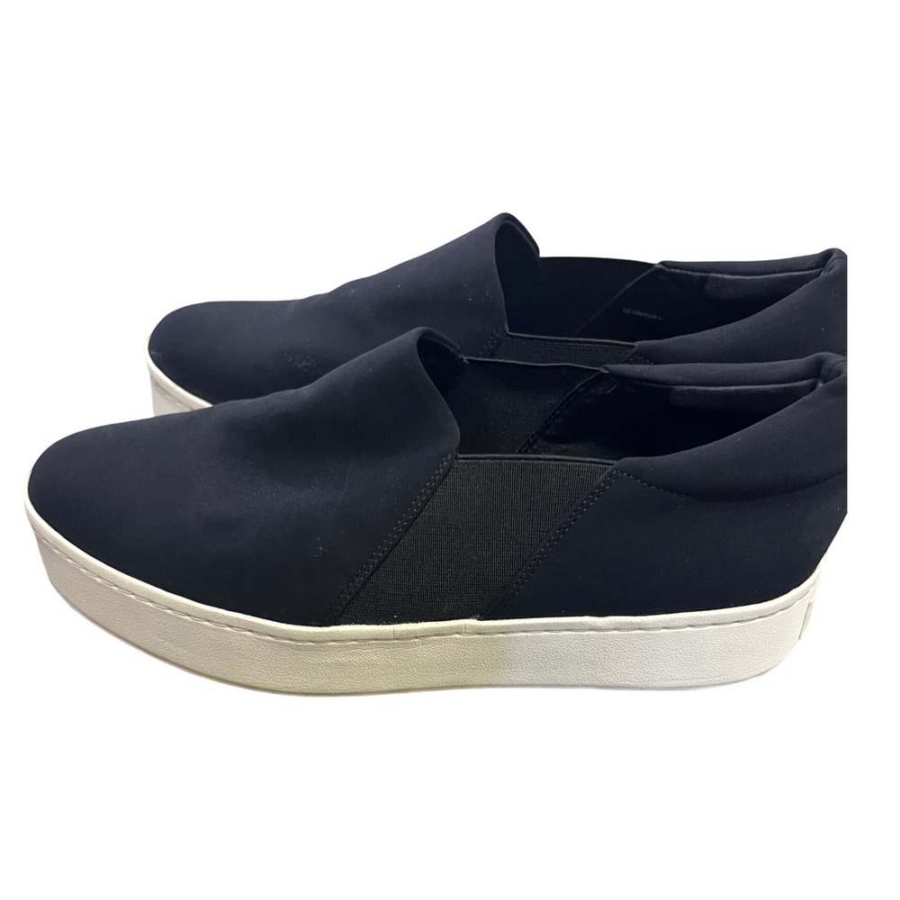 Vince Warren Black Neoprene Platform Slip On Sneakers Womens Size 8.5